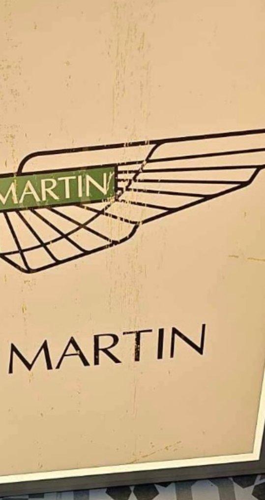 Rare Aston Martin Illuminated 1960/1970s Large Showroom Sign - POS (point of sale advertising object) - Large Original Aston #2.1
