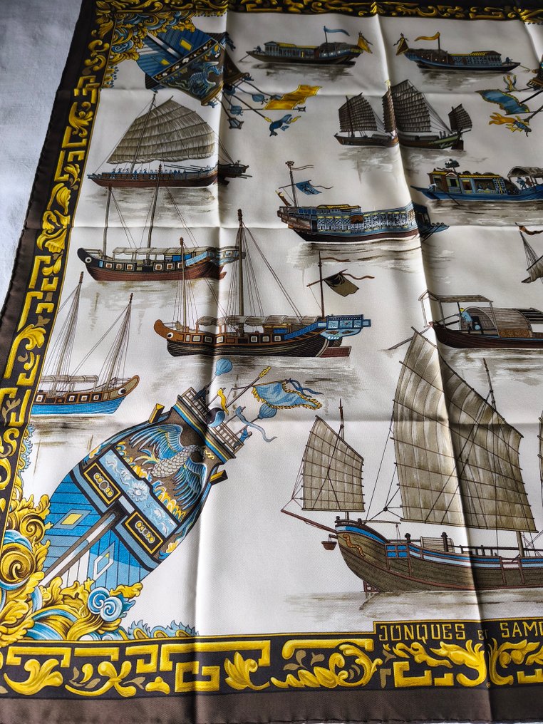 Hermès - JONQUES ET SAMPANS by Françoise de la Perrière - Fular #2.1