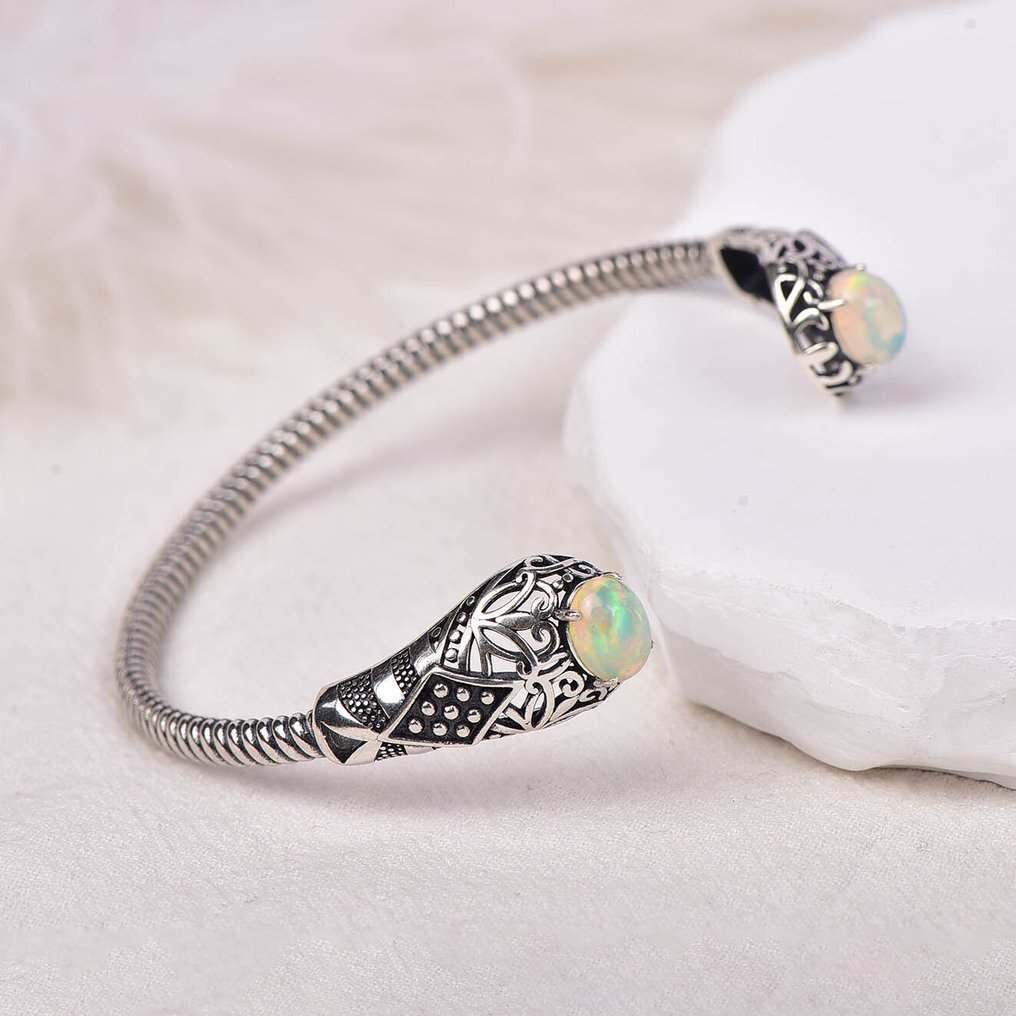 Fără preț de rezervă - Brățară Argint Opal - Opal - Certificată #1.0