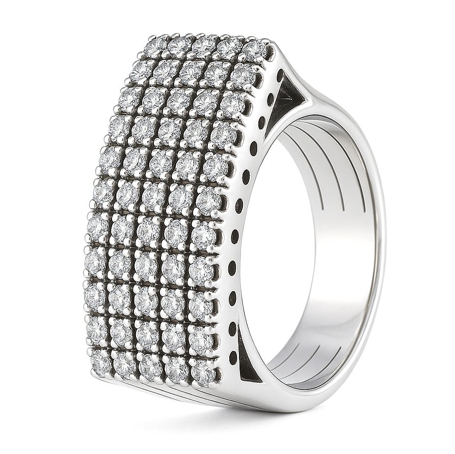 Δαχτυλίδι - 18 καράτια Λευκός χρυσός - 0.60ct. tw. Διαμάντι (Φυσικό) #2.1