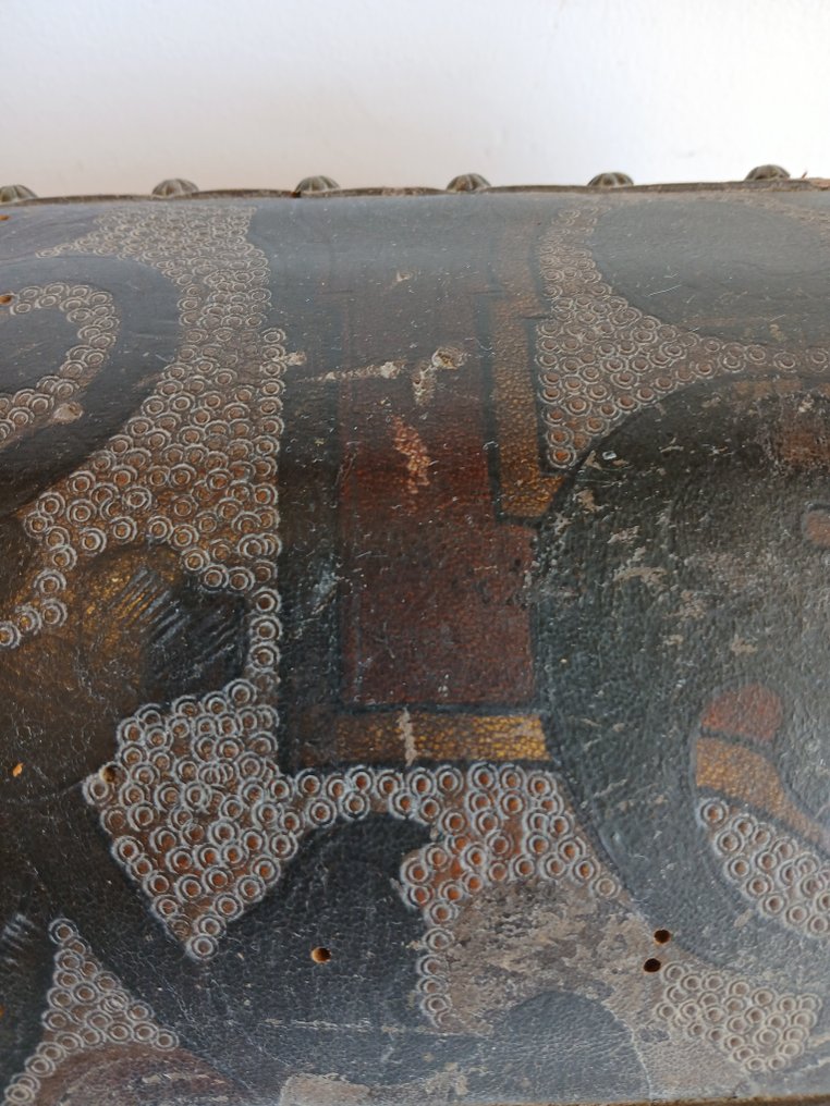 Σεντούκι (11) - Ξύλο, Δέρμα, Γυαλί - 1800 #3.2