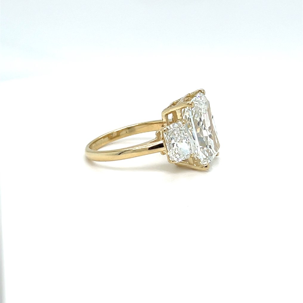 Zonder minimumprijs - Ring - 14 karaat Geel goud -  10.08ct. tw. Diamant (Lab-grown) - Diamant #4.3