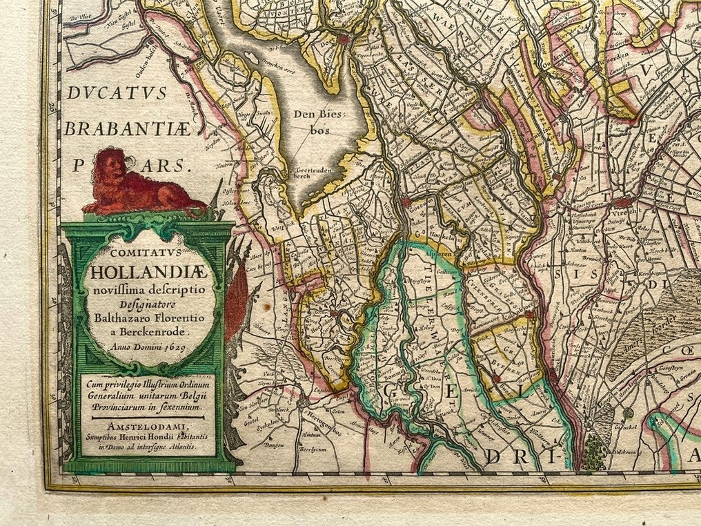Ολλανδία - Νορντ-Χολαντ, Ζάουντ-Χολαντ; Henricus Hondius - Comitatus Hollandiae novissima descriptio (...) - 1629 #2.1