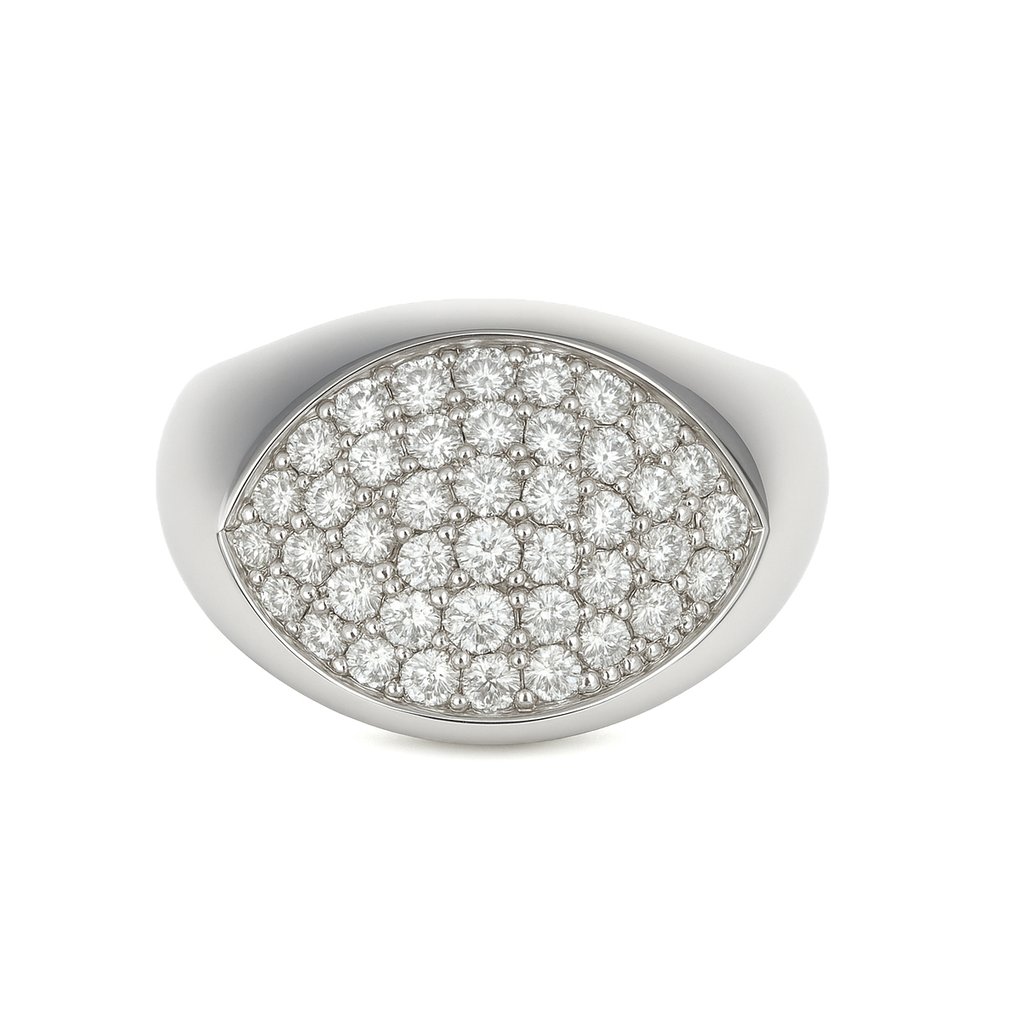 Gyűrű - 18 kt. Fehér arany -  0.74ct. tw. Gyémánt (Természetes)  #2.1