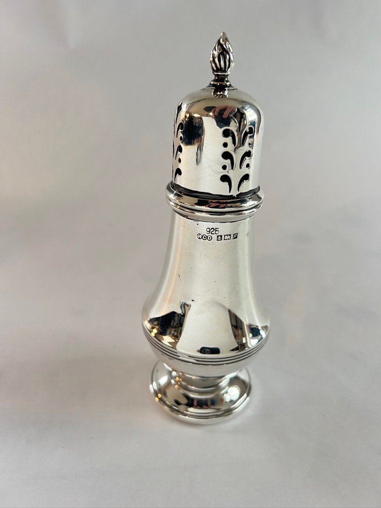 Henry Clifford Davis, Birmingham (reg. 1920) - Turnător - Shaker - .925 argint - Georgian Revival #4.3