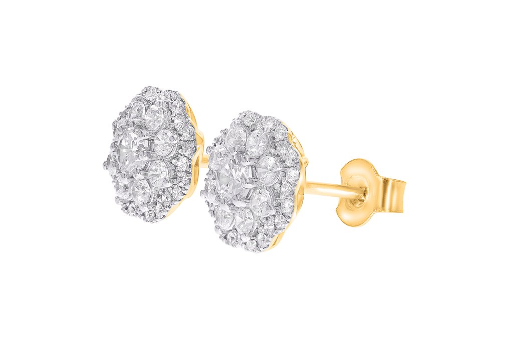 耳環 - 18 克拉 黃金, 镀铑 -  1.20ct. tw. 鉆石 (天然) - 鉆石 - Maison d'Anvers #2.1