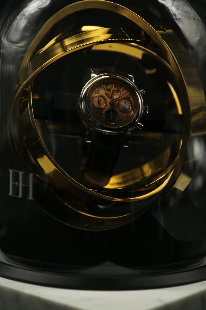 The Pulsar 360 in White Marble - Ltd. x/287 - Tourbillon / Gyro / Orbit Watch Winder - Elbrus #4.3