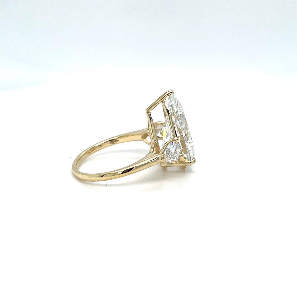 Bague - 14 carats Or jaune -  7.71ct. tw. Diamant (Cultivé en laboratoire) - Diamant #3.2