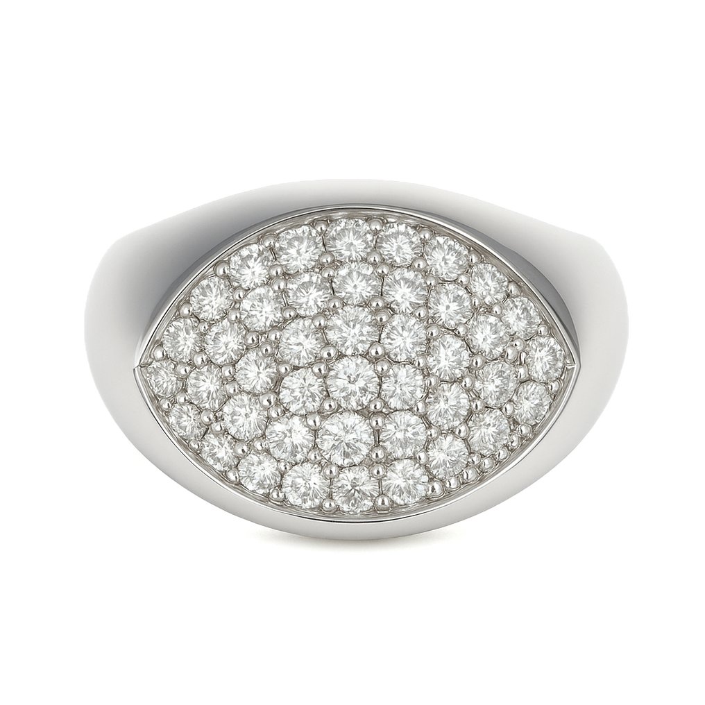 Gyűrű - 18 kt. Fehér arany -  0.74ct. tw. Gyémánt (Természetes)  #1.0