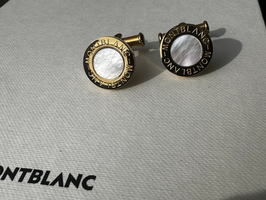 Montblanc - 金属 - 袖扣 - 珍珠母金色调 #4.3