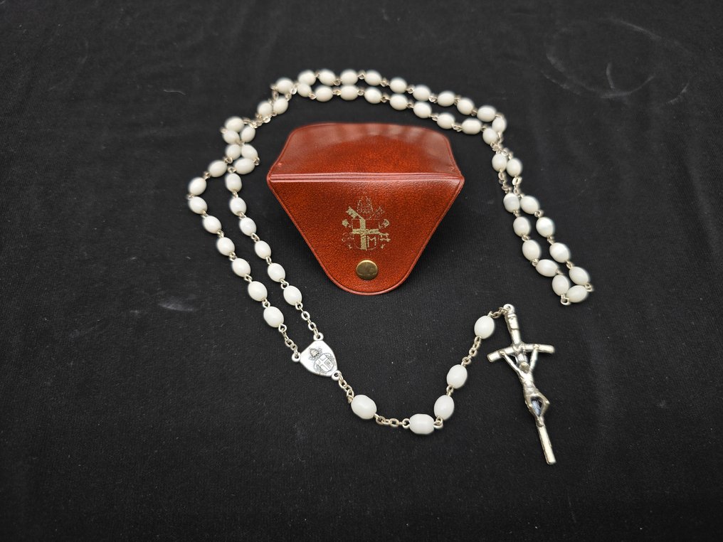  Ροζάριο - Γυαλί - 1970-1980 - Σ. Πάπας Ιωάννης Παύλος Β'  #1.0