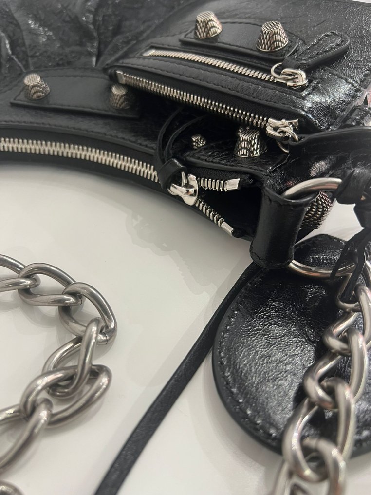 Balenciaga - Balenciaga Cagole XS Pelle Nera - Torebka na ramię #3.2