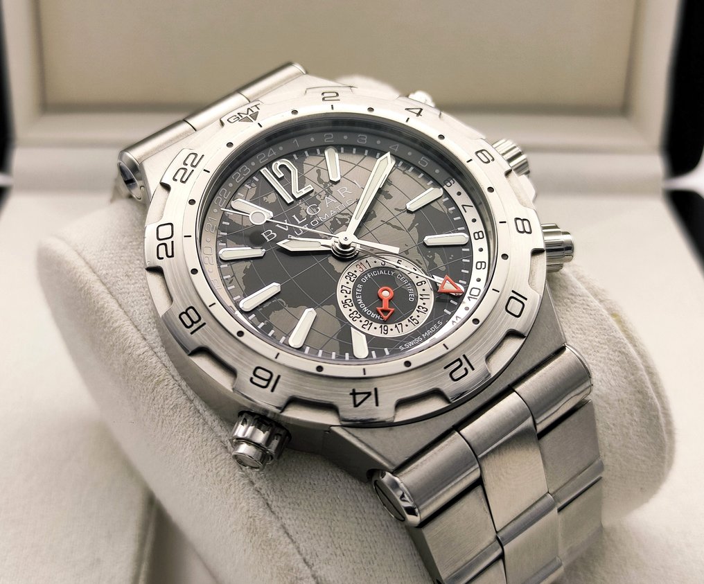 Bvlgari - Diagono GMT Automatic "Globe Dial" - DP 42 S GMT - Férfi - 2010-2020  #4.3