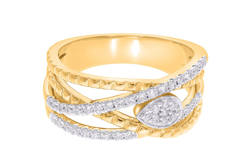 戒指 - 18 克拉 黃金, 部分镀铑 -  0.35ct. tw. 鉆石 (天然) - 鉆石 - Maison d'Anvers #1.0