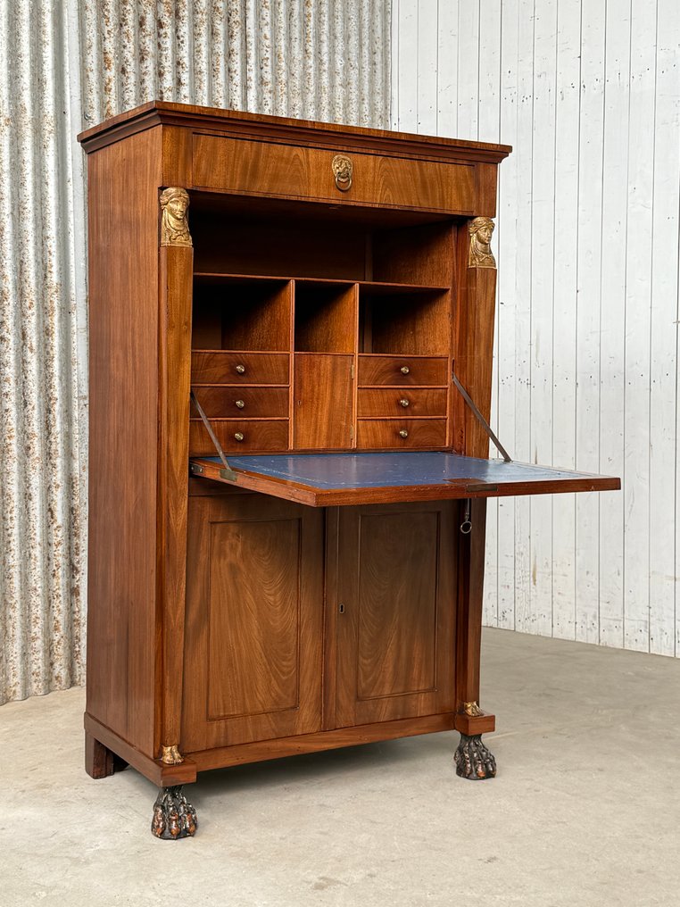 Secrétaire à abattant - 文件柜、文件柜、局、局、秘书 - 桃花心木 - 返回埃及 #1.0