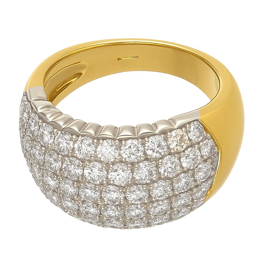 Δαχτυλίδι - 18 καράτια Κίτρινο χρυσό, Λευκός χρυσός - 0.83ct. tw. Διαμάντι (Φυσικό) #4.3