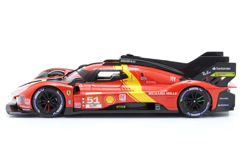Bburago 1:18 - Model race car - Ferrari 499P #51 24h Le Mans - Diecast model with 2 openings #4.3