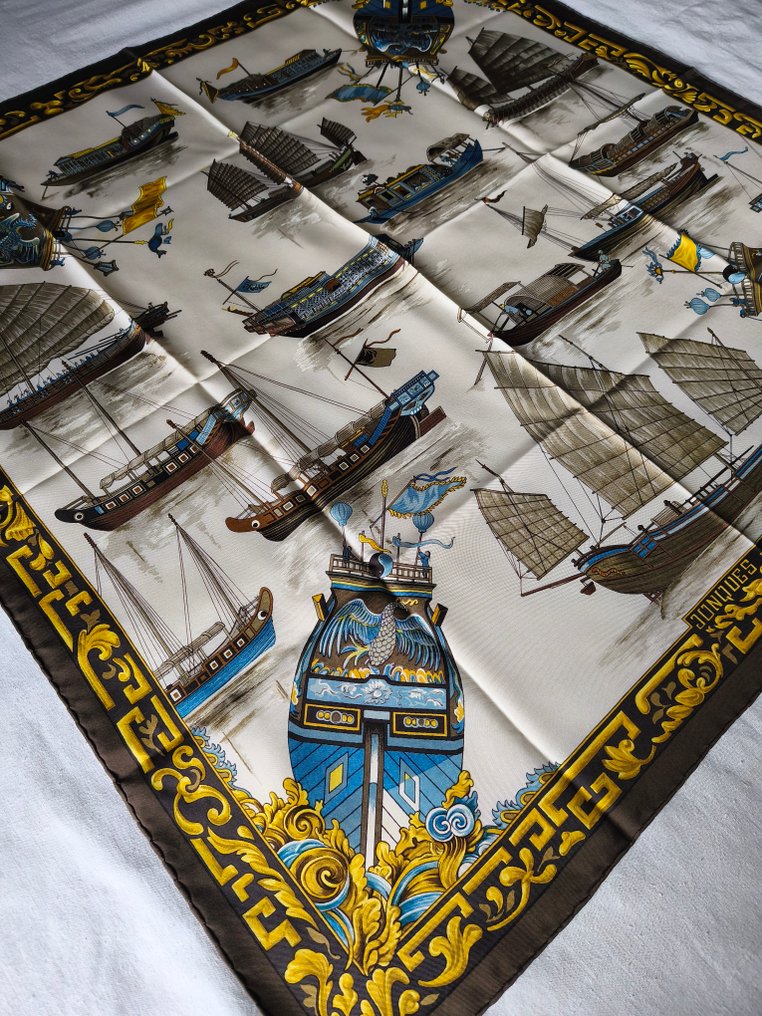 Hermès - JONQUES ET SAMPANS by Françoise de la Perrière - Fular #4.3