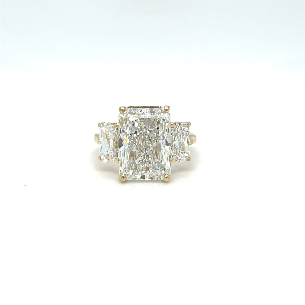 Zonder minimumprijs - Ring - 14 karaat Geel goud -  10.08ct. tw. Diamant (Lab-grown) - Diamant #1.0