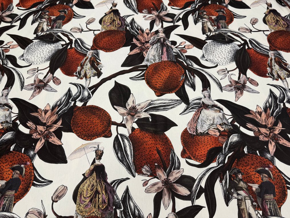 Citrice și noblețe – O țesătură între natură și istorie - Țesătură tapițerie  - 3 m - 2.8 m #1.0