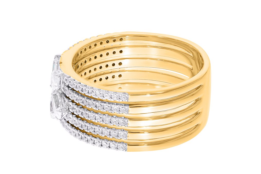 戒指 - 18K包金 黄金, 镀铑 -  1.03ct. tw. 钻石 (天然) - Maison d'Anvers #2.1