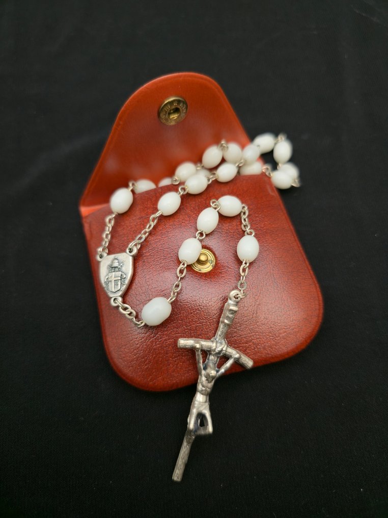  Ροζάριο - Γυαλί - 1970-1980 - Σ. Πάπας Ιωάννης Παύλος Β'  #1.0