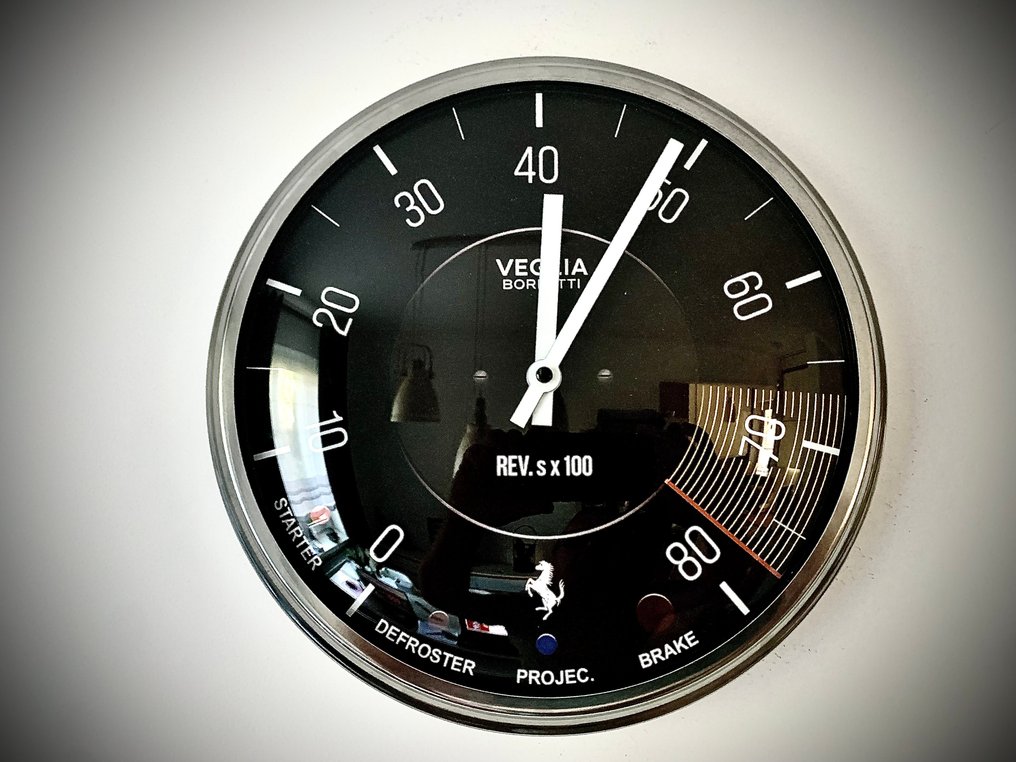 法拉利 365 GTB/4 Daytona 速度计墙钟 - LukanowskyArt - 现代的 玻璃, 金属 - 2020年及之后 - Ferrari 365 GTB/4 Daytona #1.0