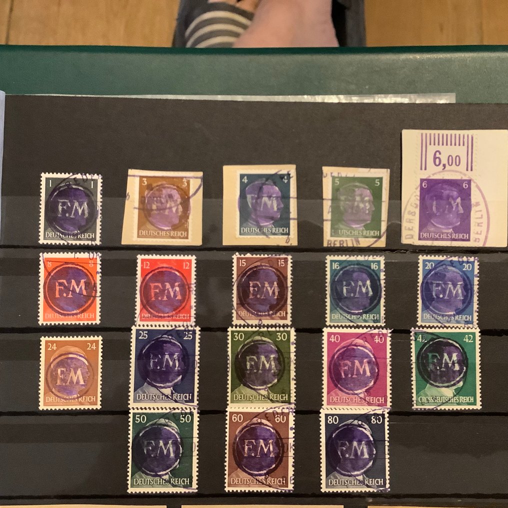 Germany - Local postal areas 1945 - Fredesdorf : complete set with FM overprint including the marken values and additional values - Michel 1/25 #3.2