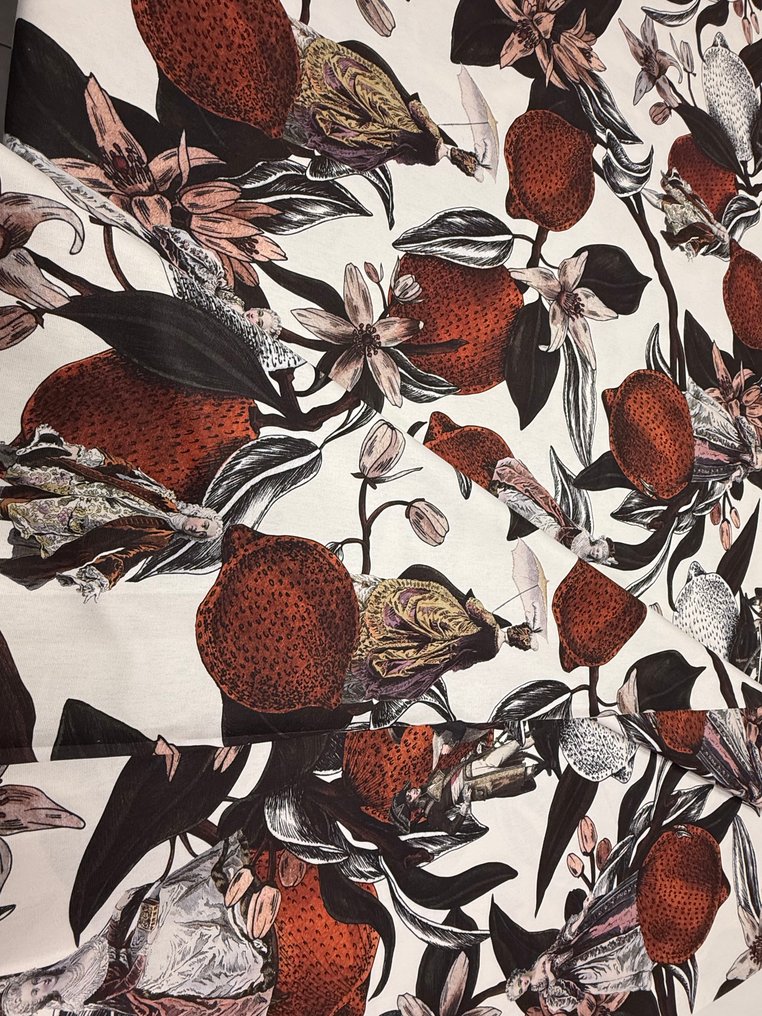 Citrice și noblețe – O țesătură între natură și istorie - Țesătură tapițerie  - 3 m - 2.8 m #4.3