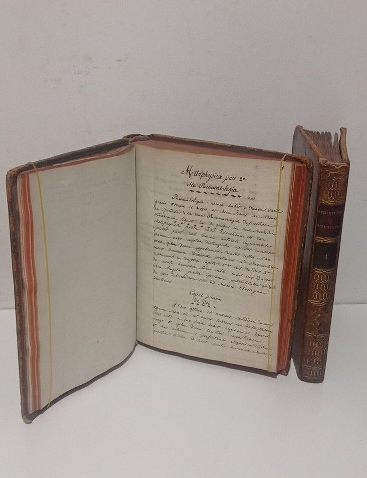 dictitante domino Desmares - Manuscrit  ancien : Institutiones Philosophicae [ 18 ème siècle ] - 1770 #1.0
