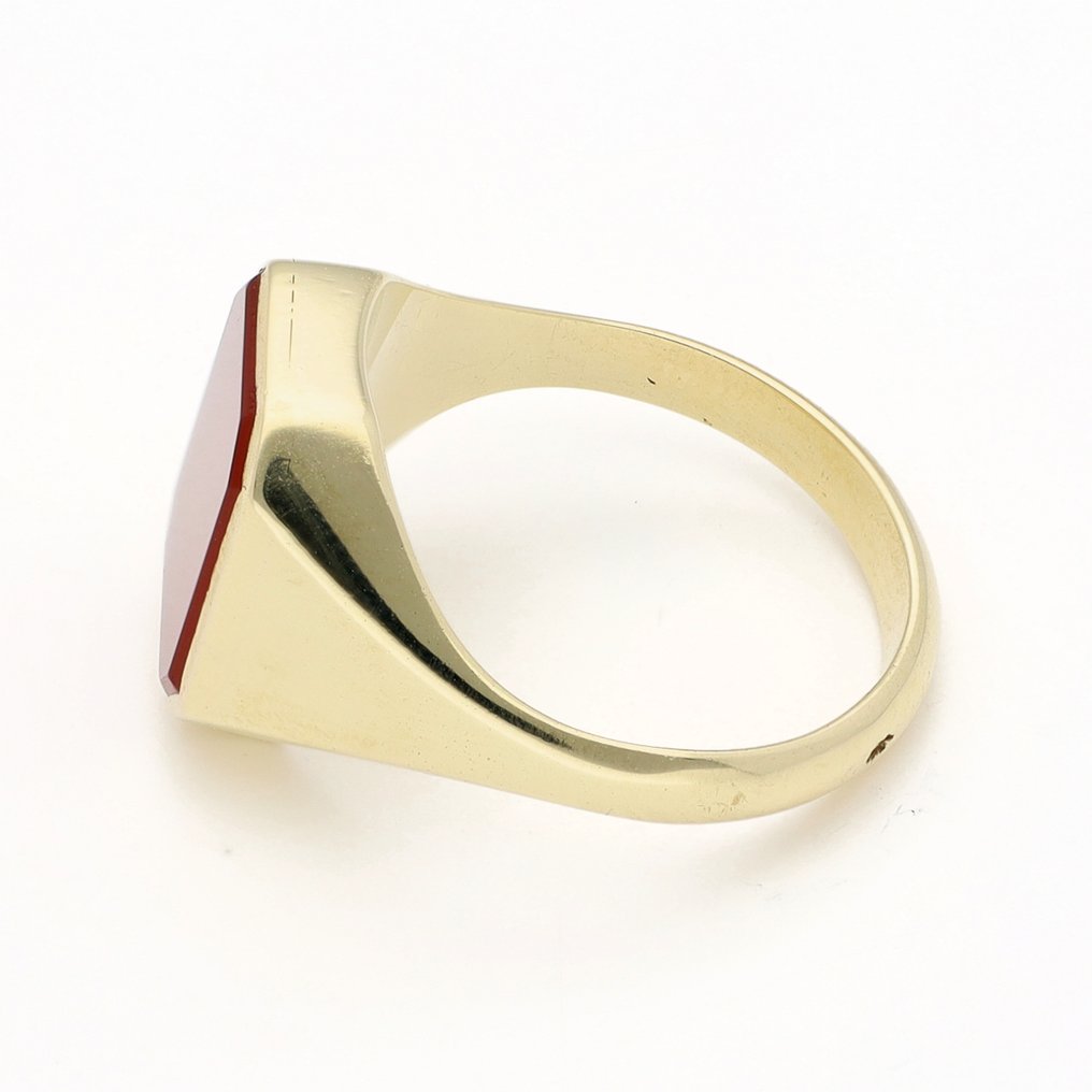 Inel - 14 ct. Aur galben - carneol #2.1