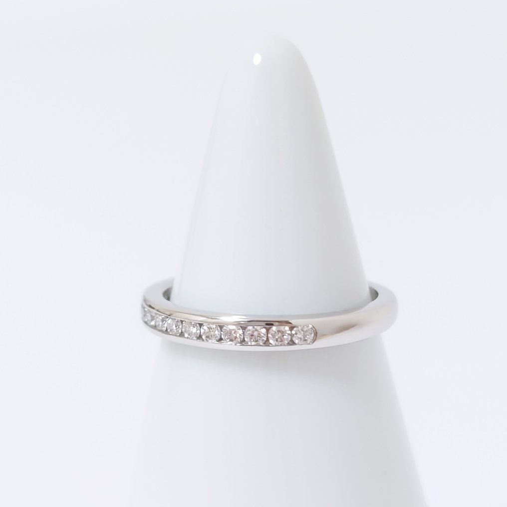 沒有保留價 - Tiffany & Co. - 戒指 - Channel Setting Half Diamond 鉑金 #2.1