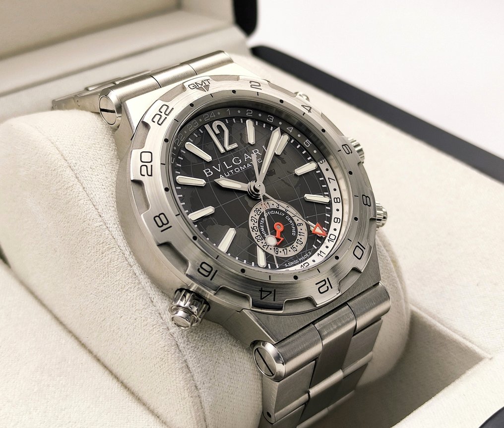 Bvlgari - Diagono GMT Automatic "Globe Dial" - DP 42 S GMT - Férfi - 2010-2020  #1.0