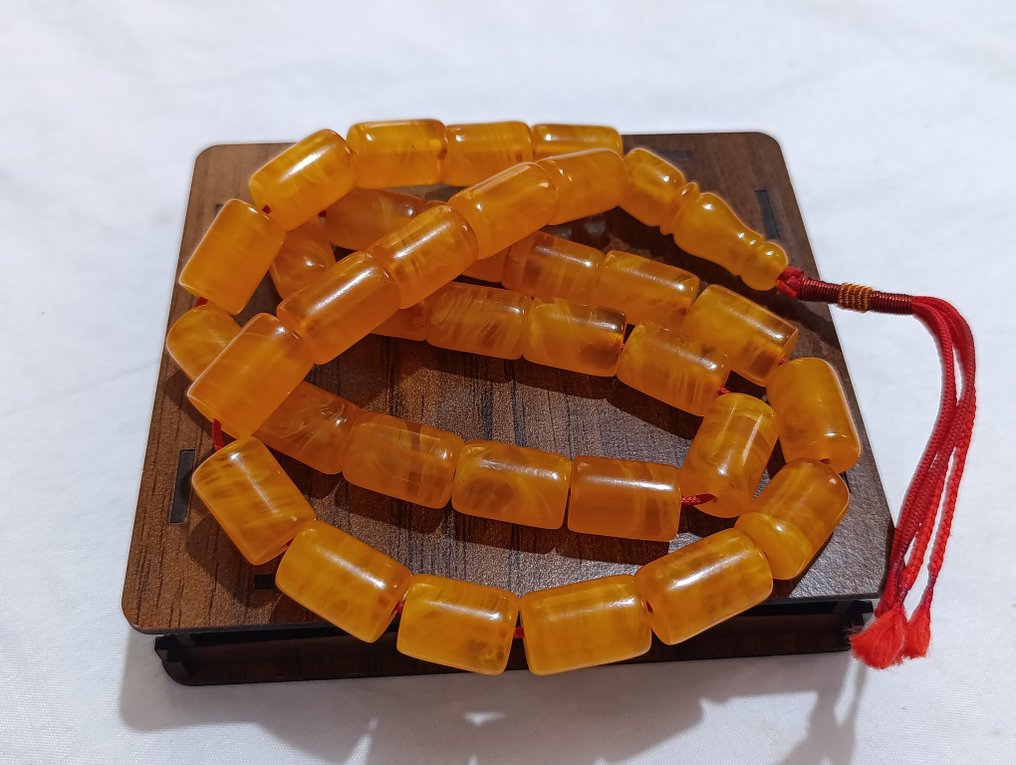  誦經念珠 - 琥珀 - 1970-1980 - 稀有的祈祷念珠  #1.0