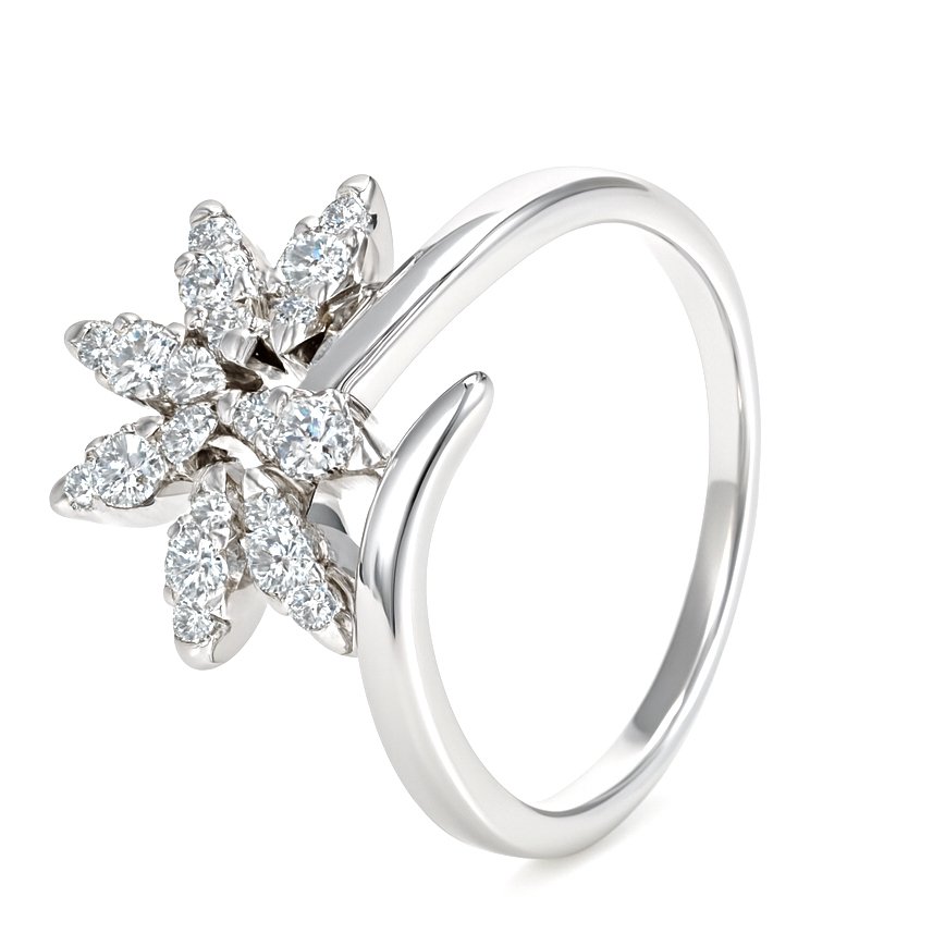 Ring - 18 kt. White gold - 0.24ct. tw. Diamond (Natural) #2.1