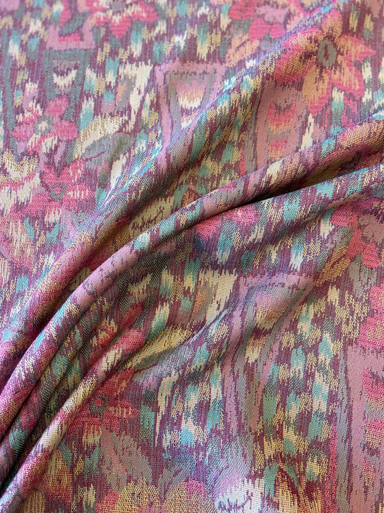 Prestigious multicolored flame-stitched Gobelin fabric made in Italy. - Upholstery fabric  - 400 cm - 140 cm #4.3