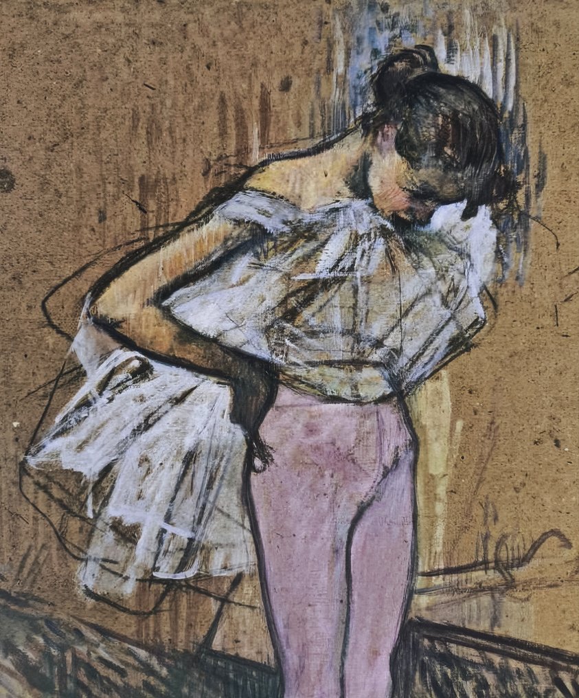 Henri de Toulouse-Lautrec (1864-1901) (after) - "A Dancer Adjusting Her Leotard, 1890" #3.2