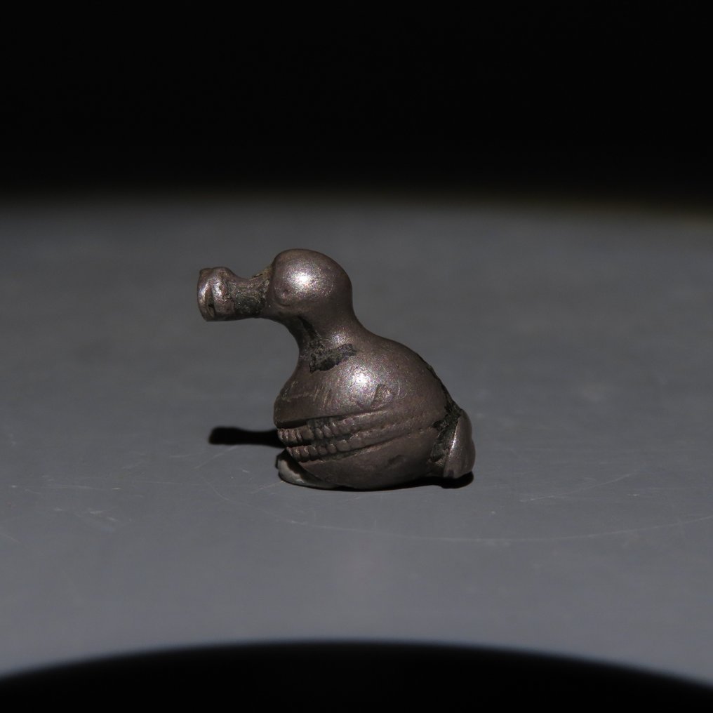 Romersk antik Sølv Dyrefigur. 1. til 3. århundrede e.Kr. 2 cm længde. #3.2