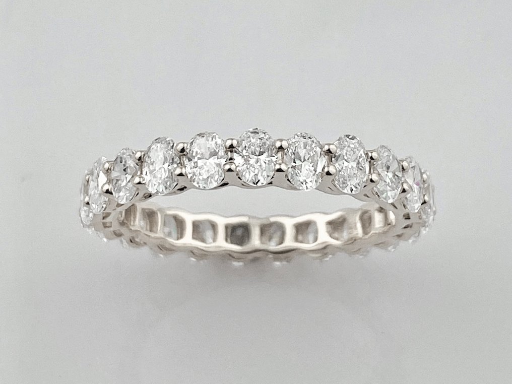 Senza prezzo di riserva - Anello - 14 carati Oro bianco - 2.40ct. tw. Diamante (Coltivato in laboratorio) #1.0