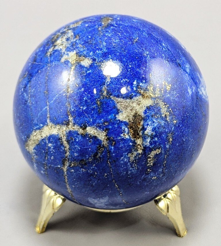 Lapis Lazuli naturale Sfera di pietra curativa - Altezza: 74 mm - Larghezza: 74 mm- 615 g - (1) #1.0