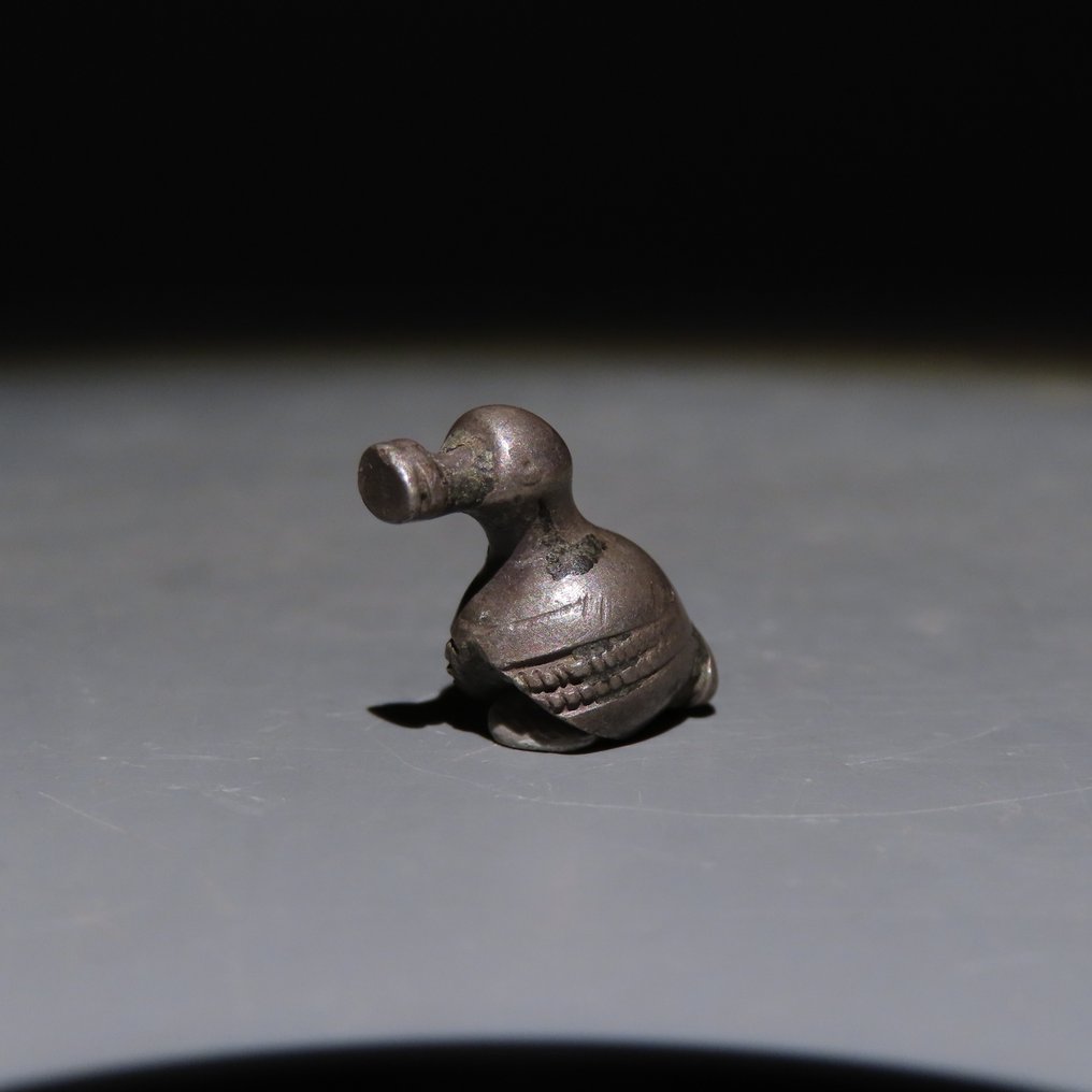 Romersk antik Sølv Dyrefigur. 1. til 3. århundrede e.Kr. 2 cm længde. #1.0