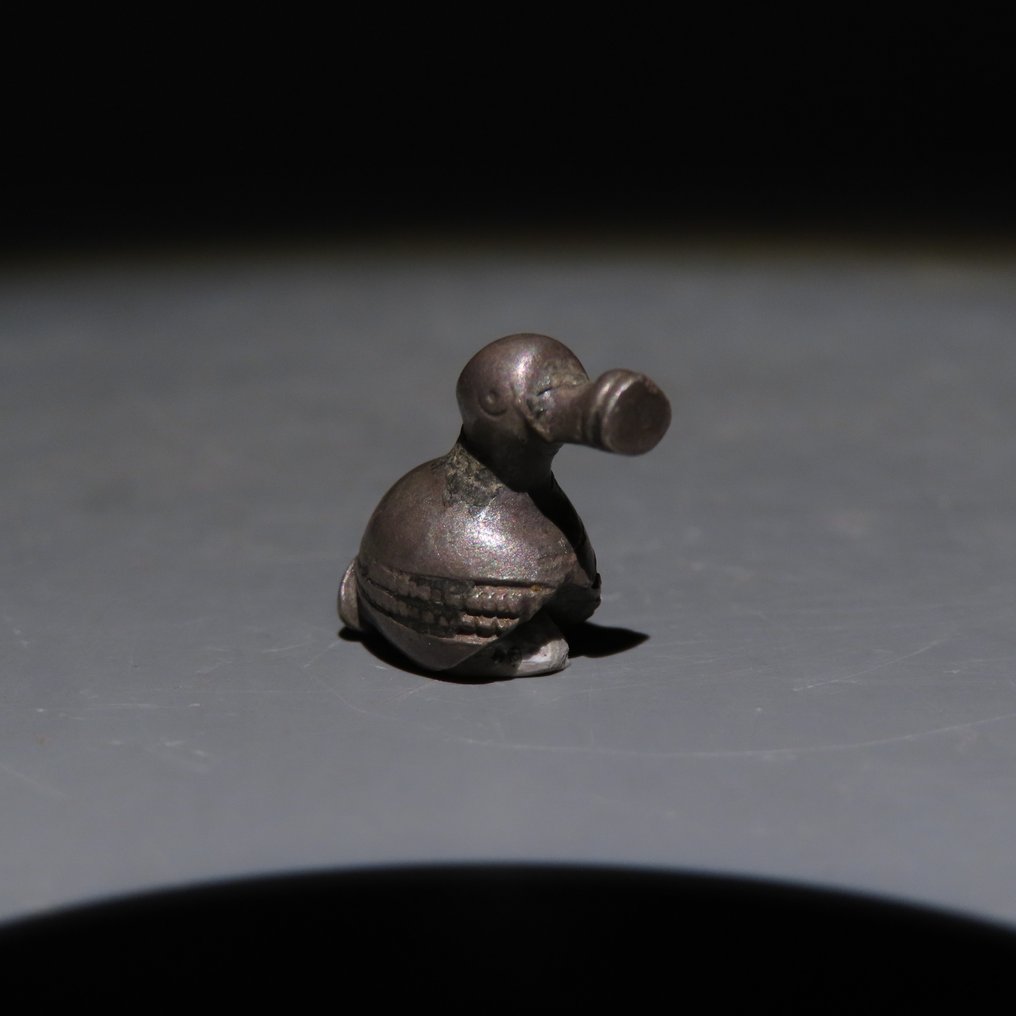 Romersk antik Sølv Dyrefigur. 1. til 3. århundrede e.Kr. 2 cm længde. #1.0