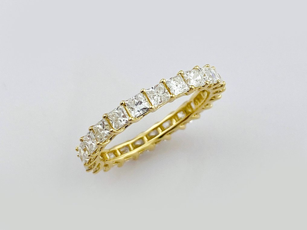 Gyűrű - 14 kt. Sárga arany -  2.70ct. tw. Gyémánt (Laboratóriumban előállított) #1.0