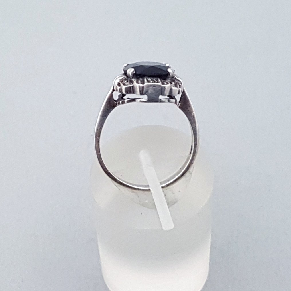 Onice - Argento, Art déco, Onice - Anello - + Marcassites #4.3