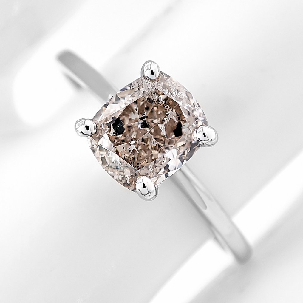 Ei pohjahintaa - Sormus - 14 kt. Valkokulta - 1.13ct. tw. Timantti (Luonnollinen) - Timantti #1.0