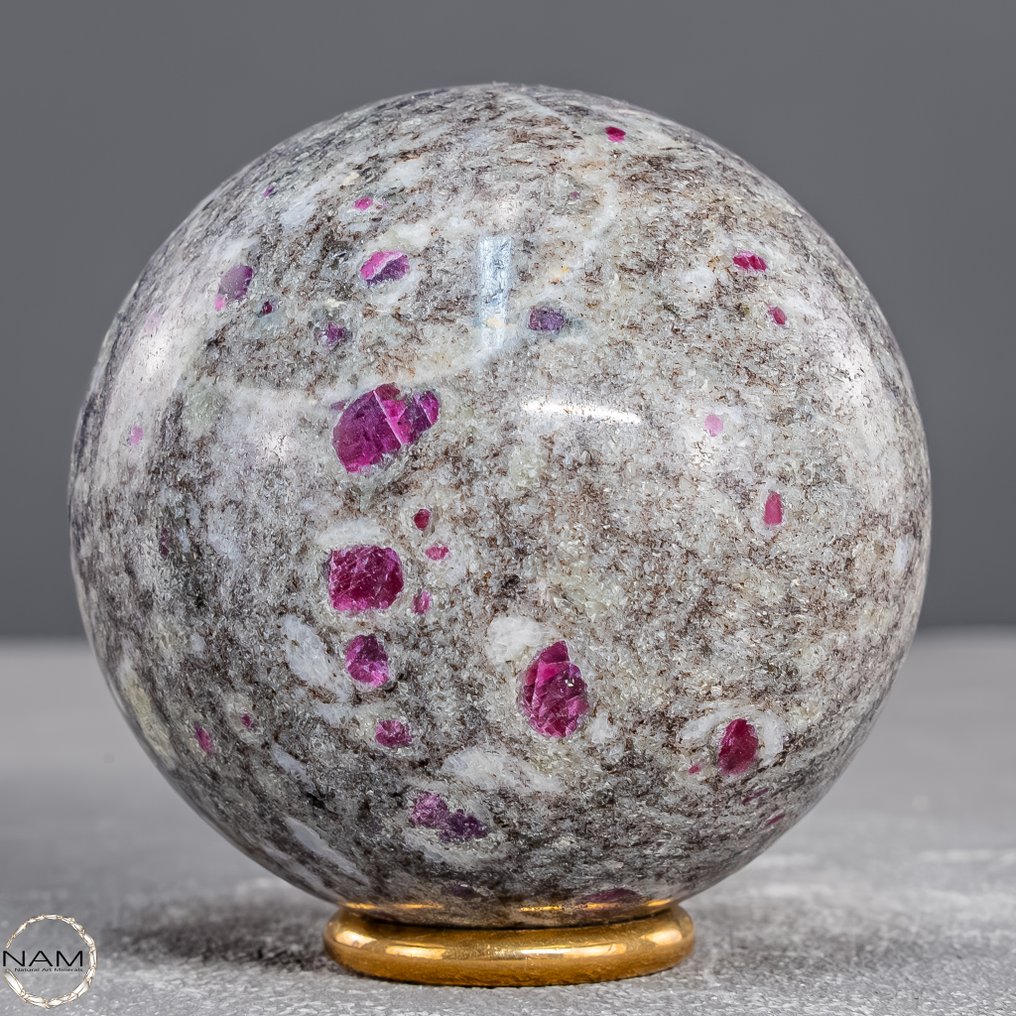 Cristalli di rubino naturali non trattati Sfera, Myanmar- 403.34 g #4.3