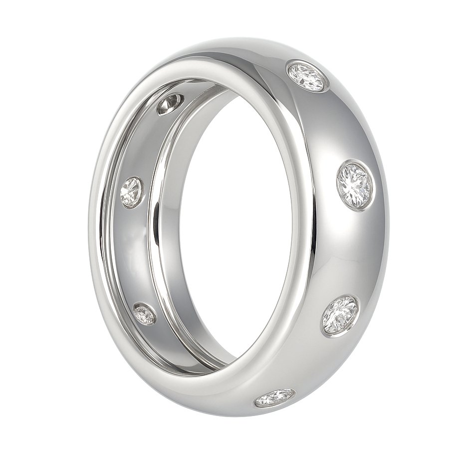 戒指 - 18 克拉 白金 -  0.32ct. tw. 鉆石 (天然)  #1.0