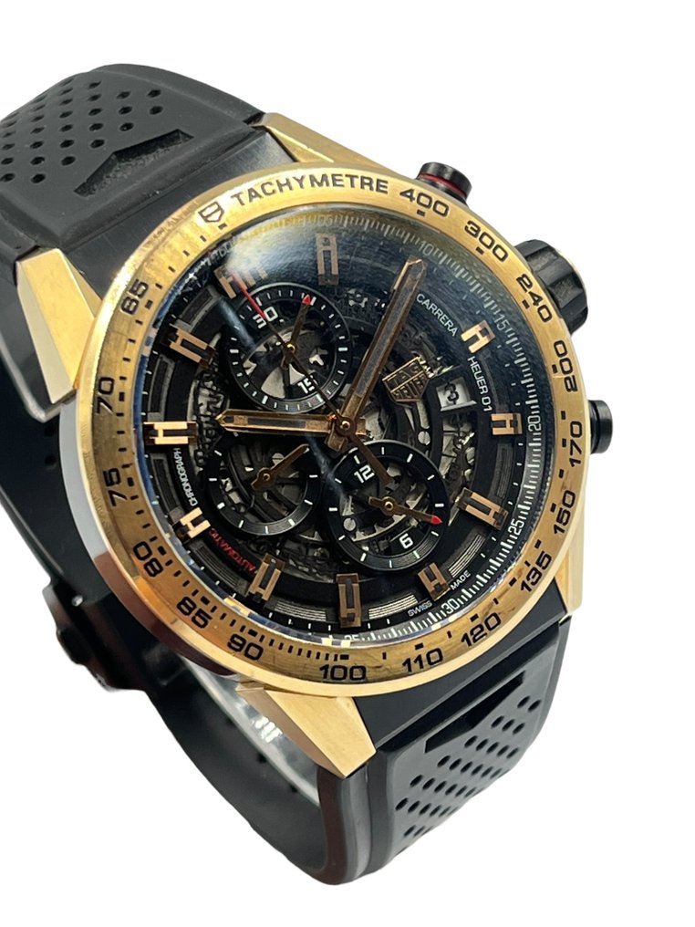 TAG Heuer - Carrera 18K Gold Calibre Heuer 01 Skeleton - CAR205B - Herre - 2010-2020  #2.1