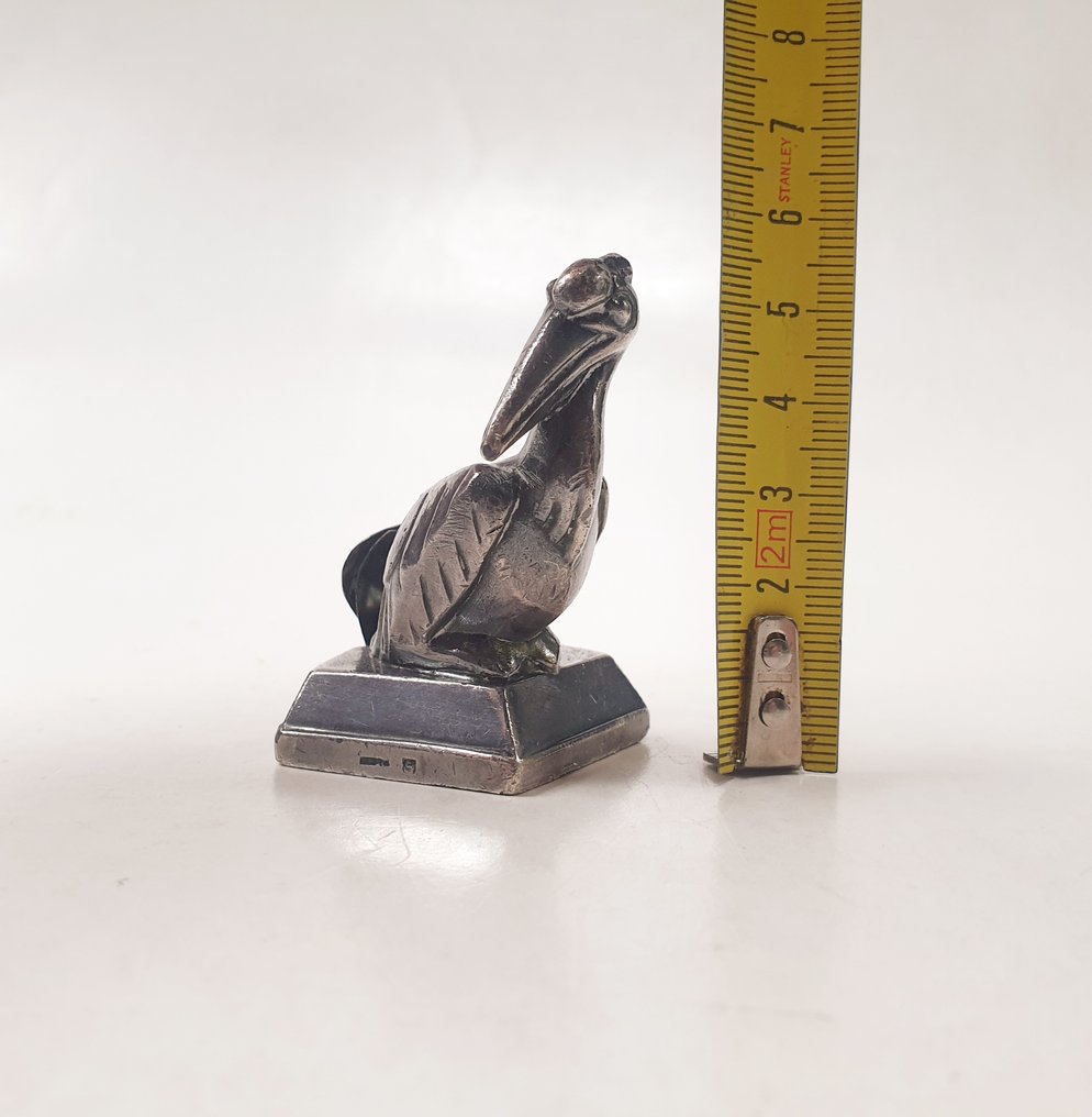 SFAO - estampillé "ARGIT" - Scultura, Oiseau pélican - 5.5 cm - Argento - 1920 #1.0