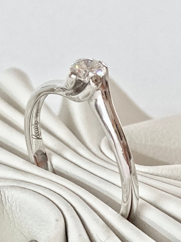 Recarlo - Δαχτυλίδι αρραβώνων - Valentino - 18 καράτια Λευκός χρυσός - 0.25ct. tw. Διαμάντι (Φυσικό) #1.0
